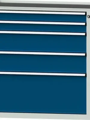 Schubladenschrank 3009 900x600mm, 5 SL,7035/5010 | 1060 mm | 900x600 mm | 1782888 Bestseller