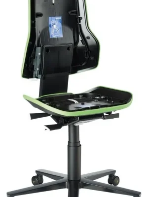 Bimos Arbeitsstuhl ESD Neon 2, grün Sitzhöhe 450-620 mm mit Rollen, ohne Polster | Flexband: grün | 1773712 Top-Preis