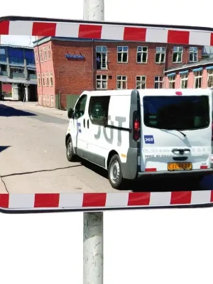 Verkehrsspiegel Standard eckig B1000xH800 mm für Innen und Außen | 22–27 m | 1000x800 mm | 1768920 Markenprodukt