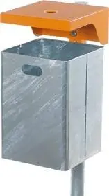 Abfallsammler 50L vzk.+pulverb.,m.Ascher OR | Abfallsammler 50L vzk.+pulverb.,m.Ascher OR | 50 l | 310x310x525 mm | 1779336 Neue Ware