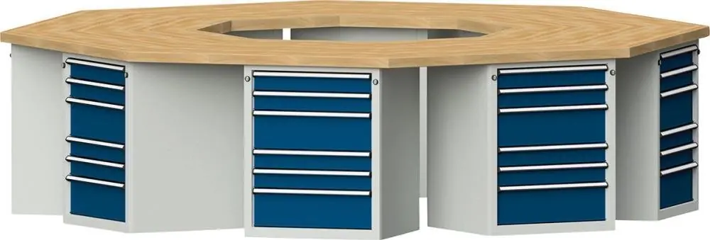 Zertifiziert 8-Eck-Werkb. Modell 806 50 mm, 850 mm 7035/5010 | 1782902