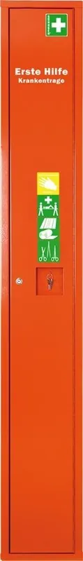 Angebot Sanitäts-Stehschrank B300xT200xH2000 mm gefüllt mir Trage und Erste-Hilfe-Koffer | 1770834