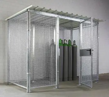 Gasflaschenlagerbox B2500xT1500xH2200 mm einflügelige Tür feuerverzinkt | ohne Dach | 2500x1500x2200 mm | 28 Stück | 45 Stück | 1769788 Mega-Angebot