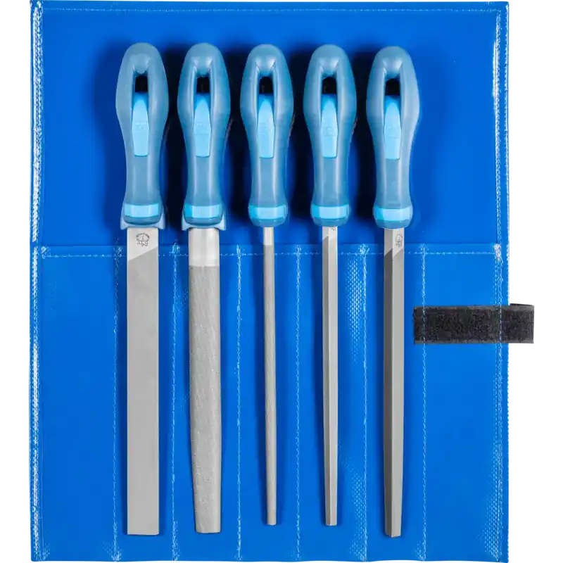 Zertifiziert PFERD Werkstattfeilen-Set WR 5-tlg. in Rolltasche 200mm Hieb 1 | 200 mm | 1062737