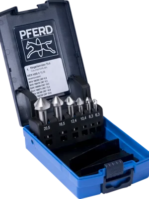 Zertifiziert PFERD HSS-Kegelsenker-Set 6-tlg. DIN 335 C 90° | 6 Stück | 1064618