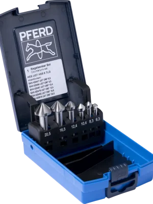 Bestpreis PFERD HSS-Kegelsenker-Set UGT 6-tlg. DIN 335 C 90° mit Ungleichteilung | 6 Stück | 1064656