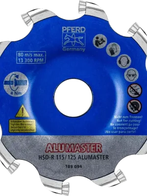 Begrenztes Angebot PFERD Hochleistungsfrässcheibe ALUMASTER R Ø 115mm für Winkelschleifer Alu Bearbeitung | 1064268