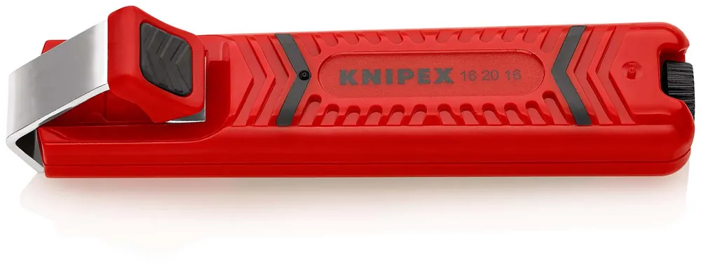 KNIPEX Abmantelungswerkzeug mit Schleppklinge schlagfestes Kunststoffgehäuse 130 mm | 130 mm | 4 - 16 Ø mm | 1166198 Wochenendangebot