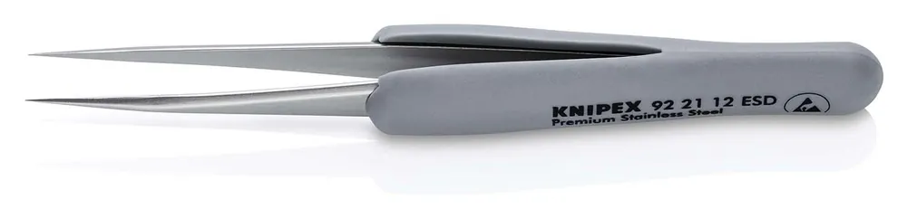 Sofort Bestellen KNIPEX Präzisionspinzette mit gummiertem Griff ESD gummierter Griff 112 mm | 1166920