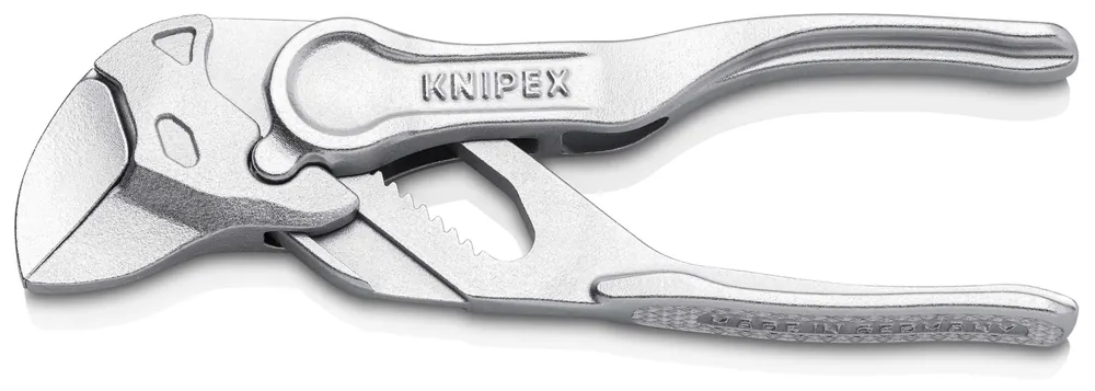 Top-Seller KNIPEX Zangenschlüssel XS Zange und Schraubenschlüssel in einem Werkzeug aufgeprägte, raue Oberfläche verchromt 100 mm | 1166757