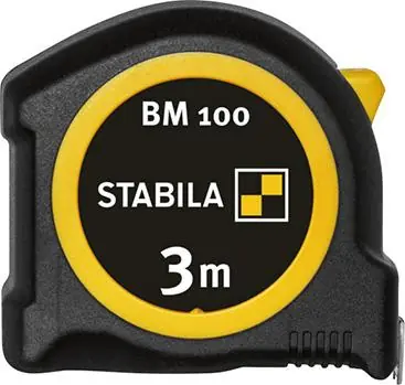 Abverkauf STABILA Taschenbandmaß BM 100 3mx16mm | 3 m | 16 mm | mm/cm | 1414301