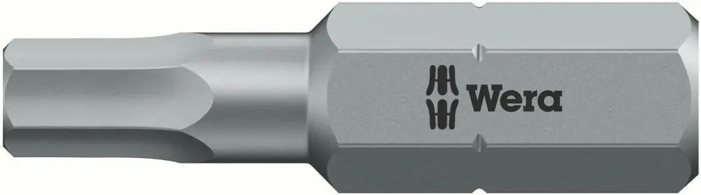 Bestpreis Wera Bit zähhart 1/4" DIN 3126 C6,3 Innensechskant 2x25mm | 2 mm | 1414719