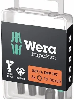 Günstig Wera Bit Impaktor 1/4" DIN 3126 E6,3 T30x50mm 5er Pack | T 30 | 1414152