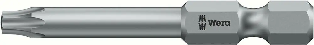 Begrenztes Angebot Wera Bit zähhart 1/4" DIN 3126 E6,3 T30x89mm mit Bohrung | T 30 | 1413262