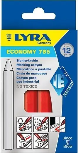 Lyra Signierkreide unpapiert 795 rot a 12St. | rot | 1411956 Bestpreis