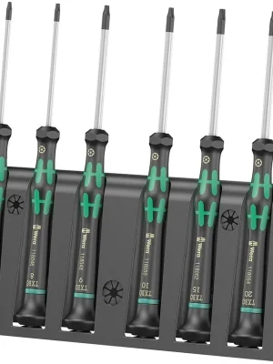 Begrenztes Angebot Wera Elektronik- Schraubendreher-Satz 6-teilig T mit Bohrung | 1416857