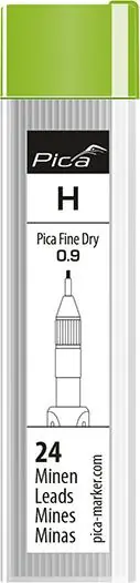 Pica Marker Fine Dry Graphit-Minenset H (24 St.) | Minen-Set, für höchste Präzision | 1411974 Rabatt