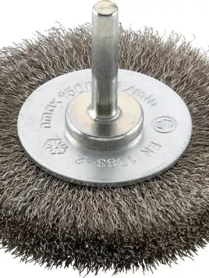 Zertifiziert FORUM Rundbürste rostf. 6mm 70mm gewellt | 18 mm | 70 mm | 15000 min-1 | 1396575
