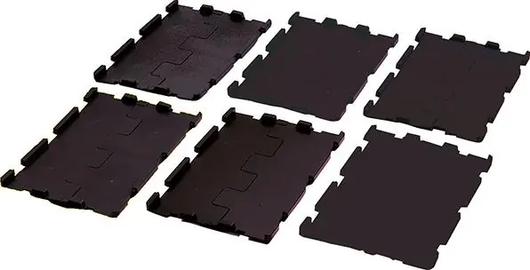 Top-Seller Klappdeckel schwarz f.Transport-Stapelkasten B600xT400 mm VE 4 Stk. LA-KA-PE | schwarz | 600x400x15 mm | 1769034