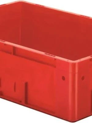 Transport-Stapelkasten B600xT400xH175 mm rot Auflast 700kg ohne Griffloch LA-KA-PE | 60 kg | 600x400x175 mm | 560x350x155 mm | 700 kg | 1769031 Abverkauf
