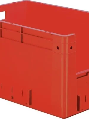 Top-Angebot Sichtlagerkasten rot B400xT600xH320 mm Auflast 600kg, VE 2 Stk. mit Griffloch LA-KA-PE | 70 kg | 600x400x320 mm | 560x360x300 mm | 600 kg | #[7] | 1769019
