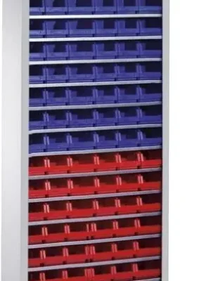 Angebot Lager-Regalschrank B700xT300xH1690 mm RAL 7035 ohne Türen 14 Fachböden, 90 Kästen | RAL 7035 | ohne Türen | 1690x700x300 mm | 14 | 1777188
