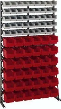 Expressversand Norm-Regal-einseitig H1725xB1000mm 81 Kästen LA-KA-PE | 1725x1000x250 mm | 45 St. PLK 4/36 St. PLK 3 | 1782102