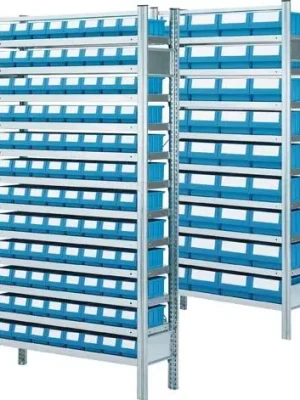 Anbauregal m. 36 Kästen 2000x1000x500 | Anbauregal m. 36 Kästen 2000x1000x500 | 2000x1000x500 mm | 1785179 Billig