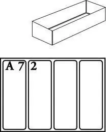 Facheinsatz f.Mod.C Typ A 7-2 klar 2 Stk. | 2 Stück/Satz | A7-2 klar | 79x218x47 mm | 1783443 Mega-Angebot