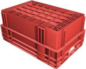 Top-Preis Drehstapelbehälter DTK 600x400x320 mm rot LA-KA-PE | 75 kg | 600x400x320 mm | 549x349x302 mm | 1775752