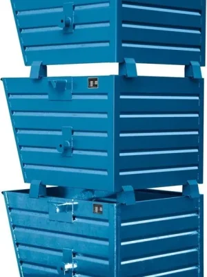 Stapelkipper BSK 900 l B1000xT1200xH900 mm RAL5012 Tragkraft 2000kg | BSK 90 | 2000 kg | 1200x1000x900 mm | 0,90 m³ | 1782562 Top-Angebot