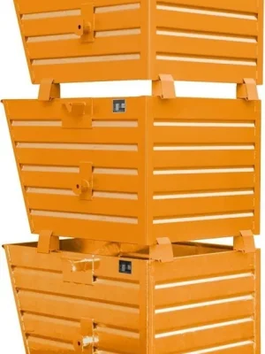 Stapelkipper BSK 2000 l B2000xT1200xH1000 mm RAL2000 Tragkraft 2000kg | 2000 kg | 1200x2000x1000 mm | 2,00 m³ | 1782566 Markenprodukt