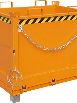 Super-Preis Klappbodenbehälter 750 l B1245xT840xH1145 mm RAL2000 Tragkraft 1000kg Typ FB 750 | FB 750 | 1000 kg | 840x1245x1145 mm | 415/185/75 mm | 0,75 m³ | 1778435