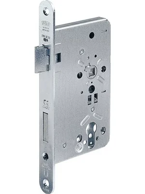 Feuerschutztürschloss B-1206 24/65/72/9mm DIN R 24mm rd silber BKS Ausverkauf