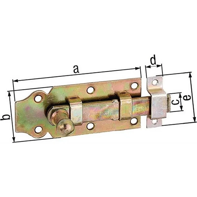 GAH Alberts Türriegel L.140mm B.52mm Stahl galvanisch gelb verzinkt ger. GAH Angebot