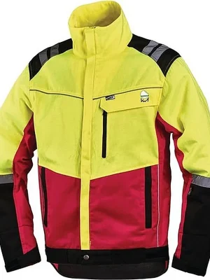 Leipold + Döhle Forstschutzjacke Komfort Gr.XL neongelb/rot Neue Ware