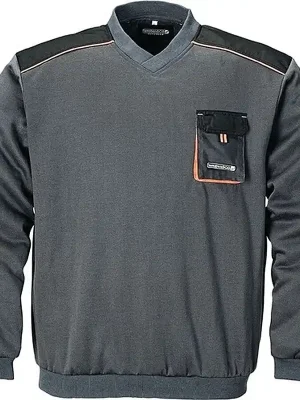 Terrax Pullover Gr.XL dunkelgrau/schwarz/orange TERRATREND Neuheit