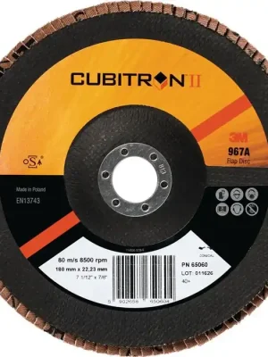 Fächerscheibe Cubitron II 967A Ø125mm K.80+ kon.INOX CO 3M, Menge 10 Stk Neue Ware