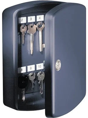 Geprüft Schlüsselbox Key Box H255xB200xT75mm weiß Stahlblech Anz.Hak.24 BURG-WÄCHTER