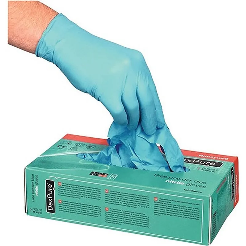 Honeywell Einw.-Handsch.Dexpure 800-81 Gr.M blau Nitril EN 374-2 PSA III 100 St./Box Versand Am Gleichen Tag