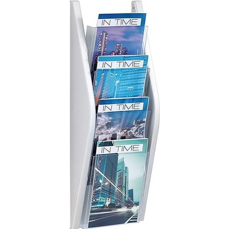 Top-Angebot Helit Prospekthalter H540xB220xT80mm DIN A5 hoch silber