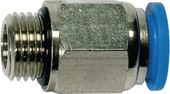 Riegler Gerade Steckverschraubung Bl.Ser.AG G 3/8 Zoll SW 14mm mit O-Ring und a6-KT.zyl., Menge 10 Stk Schnäppchen