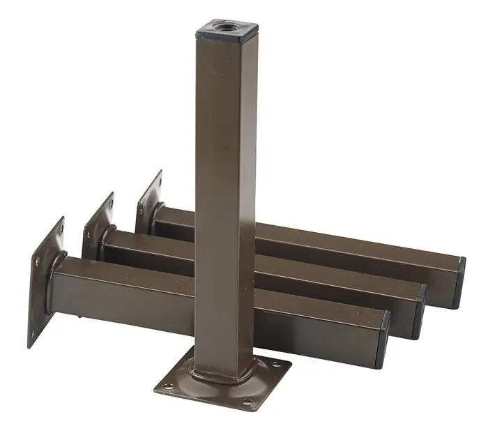 DIY Möbelfuß weiß 25x25mm H.500mm Platte ELEMENT SYSTEM, Menge 4 Stk Geprüft