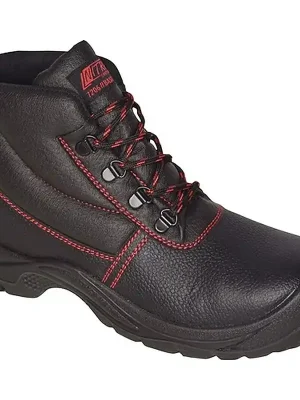 Nur Heute AS Arbeitsschutz Sicherheitsstiefel BASIC STEP MID Gr.41 schwarz S3 SRC EN20345 Volleder NITRAS