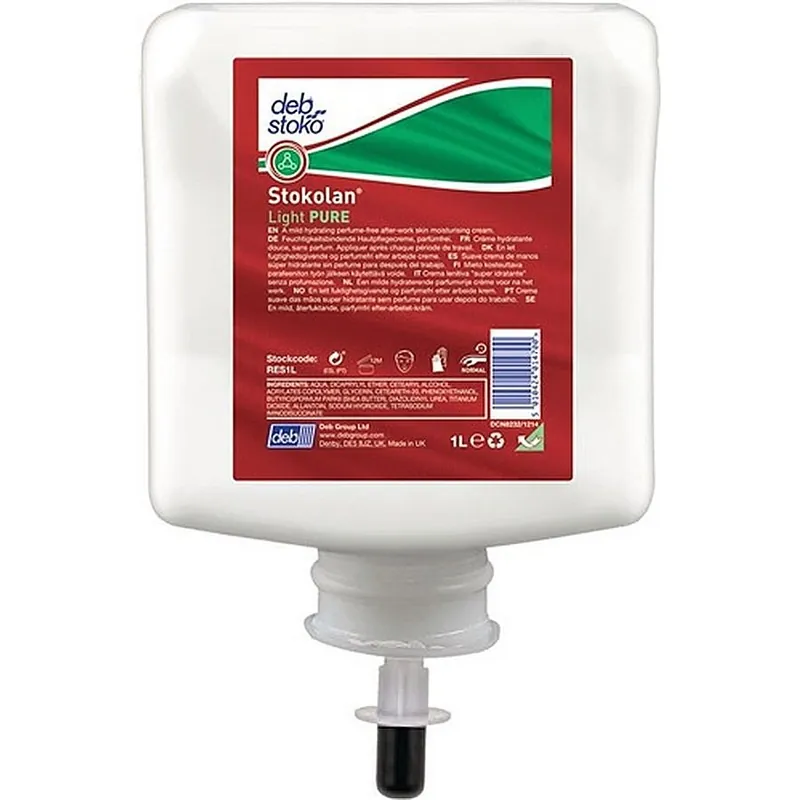 SC Johnson Hautpflegecreme Stokolan Light PURE 1l duft-/farbstofffrei Kartusche Rabatt