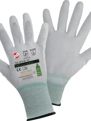 Garantierte Lieferung Leipold + Döhle Feinstrickhandschuh Goes GreenESD Gr.10 hellgr/weiß EN21420 EN388 EN16350 Kat.II, Menge 12 Stk