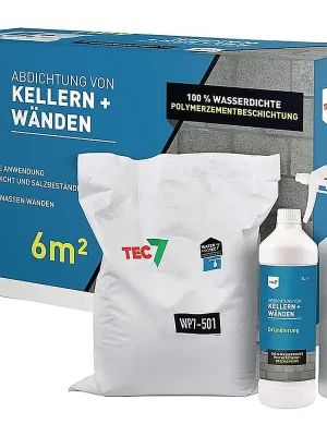 Knallerangebot Novatech Abdichtung Keller und Wände WP7-501 10kg Beutel/1L Grundierung/1 Zerstäuber Krt.