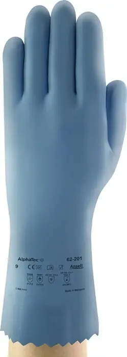 Ansell Healthcare Chemiehandschuh AlphaTec 62-201 Gr.10 blau EN 388.EN 374.EN 407 PSA III ANSELL, Menge 12 Stk Günstig
