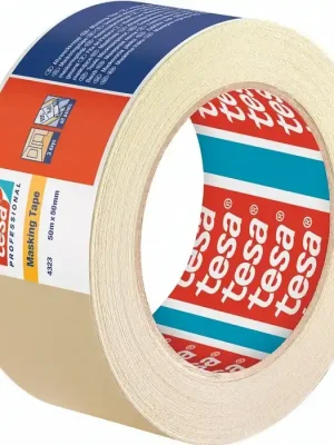 Kreppband 4323 leicht gekreppt hellbeige L.50m B.50mm Rl.TESA, Menge 6 Rolle Versand Am Gleichen Tag