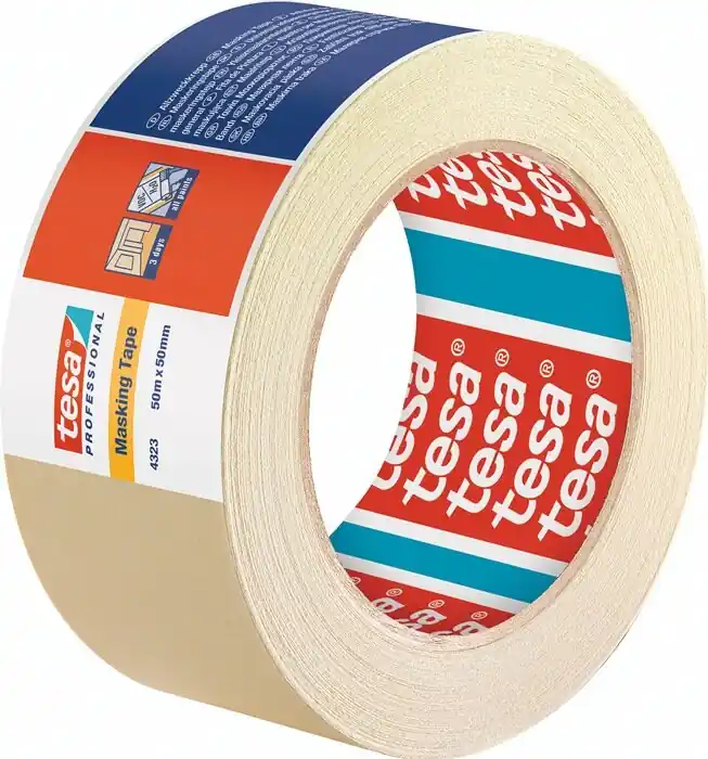 Kreppband 4323 leicht gekreppt hellbeige L.50m B.50mm Rl.TESA, Menge 6 Rolle Versand Am Gleichen Tag